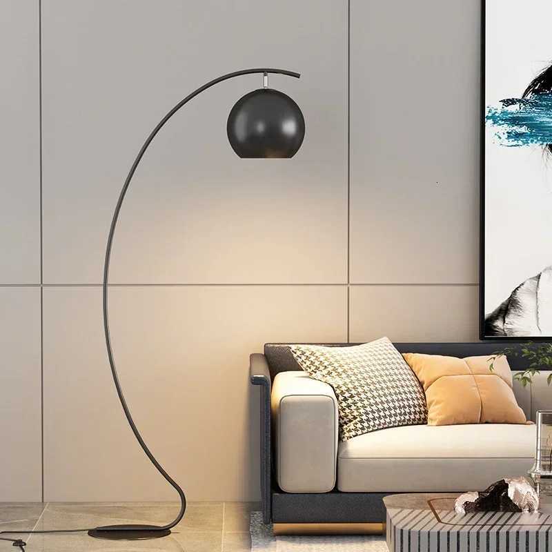 Designer Minimalist Fishing LED Floor Lamp Black Yellow Sofa Study Room Atmosphere Artistic High-end Decorative Lighting Fixture M251119