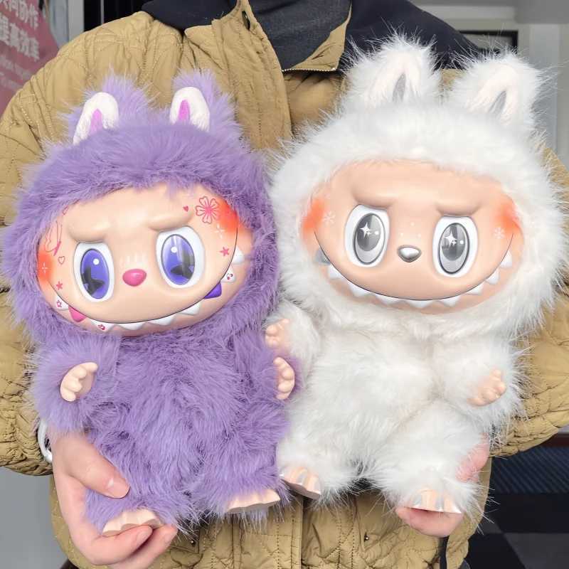 2025 New 38cm The Monster Labubu Series Winter Big Angel Creative Doll Figure Pendant Model Toy Replica Toys Birthday Gifts Z250520
