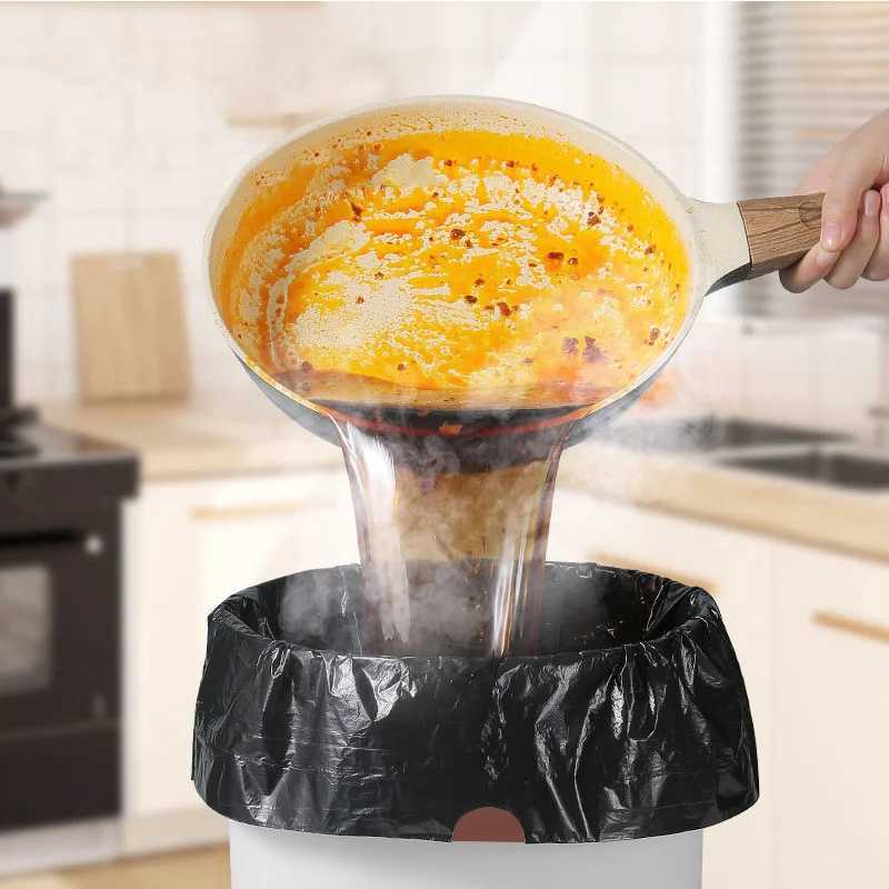 100PCS Drawstring garbage bag no tear thickening automatic closing garbage bag kitchen bedroom bathroom garbage bag C251119