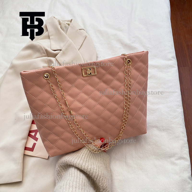 TB BHULAMTE Designer Women's Elegant Luxury Handbag Korean Edition Large Capacity Shopping Bag Simple Fashion Tote Bag Metal Buckle Shoulder Cros
