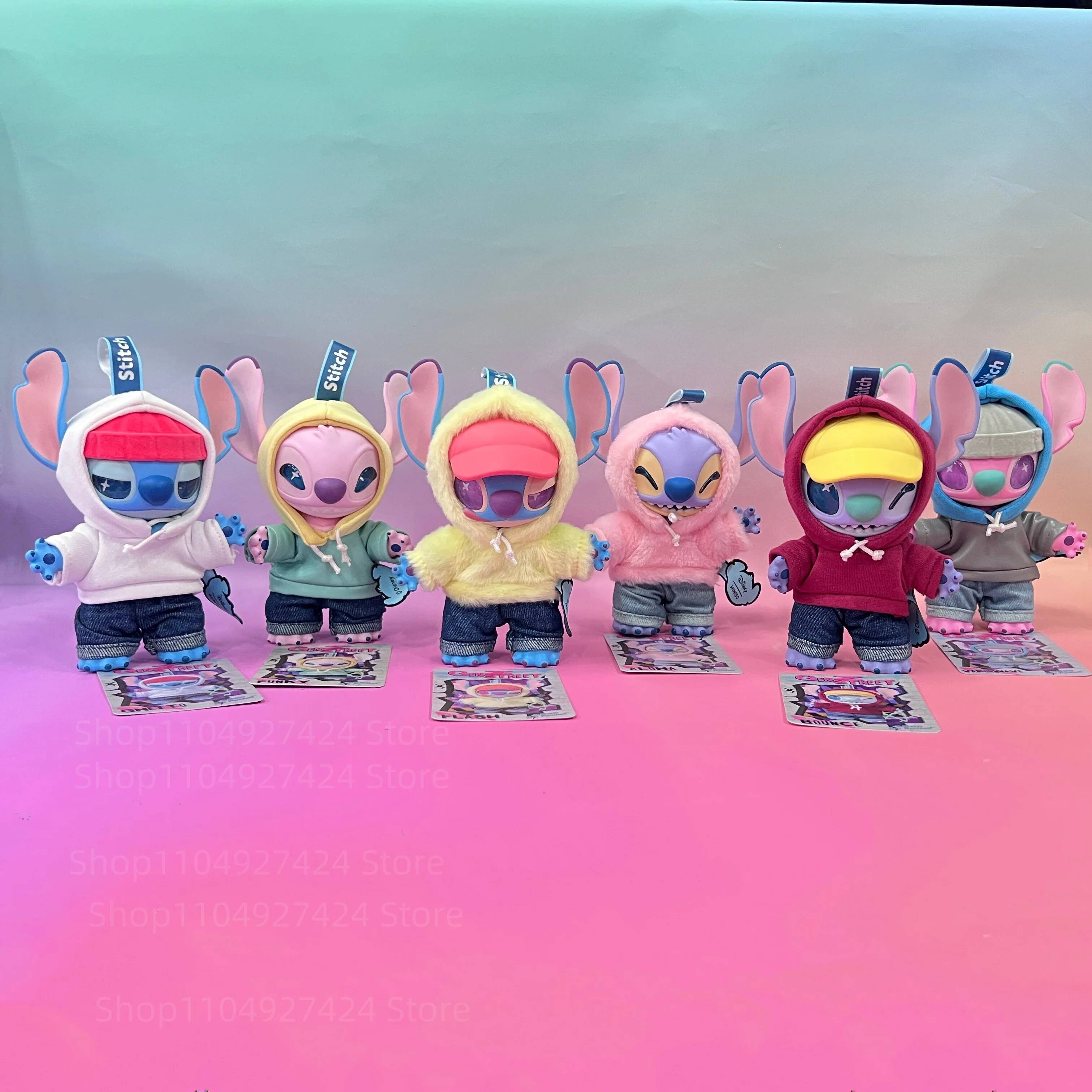 custom Disney Gen Z Street Series Blind Figure Cute Stitch Vinyl Doll Mystery Box Plush Surprise Bag Pendant Girl Gift Toys