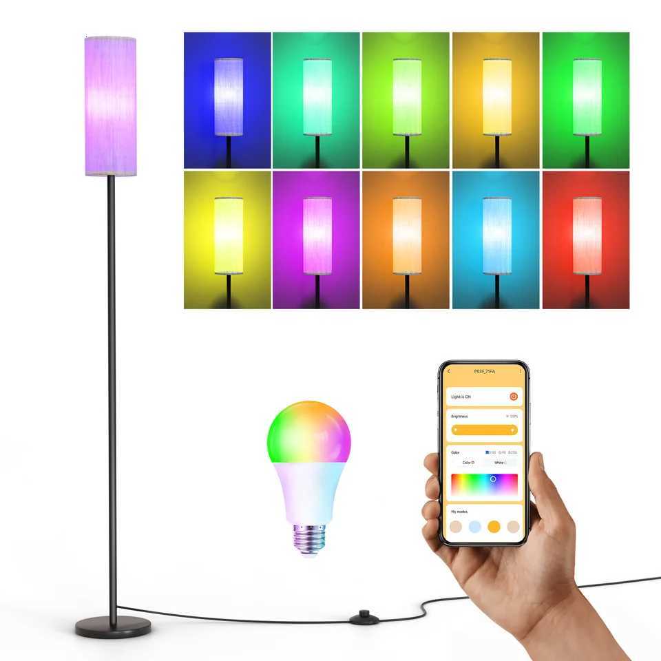 1PC 63 - inch Modern RGB Floor Lamp with Voice Control Dimmable Ideal for Bedroom/Party Adjustable W Light M251119
