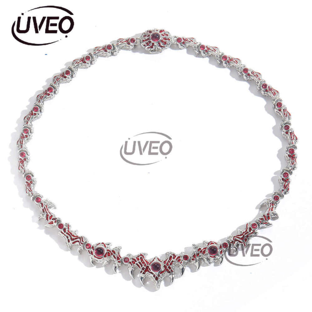 Luxury thorn parasitic red eyes, thorn inlaid ice VVS Moissanite hip hop men women necklace Free delivery