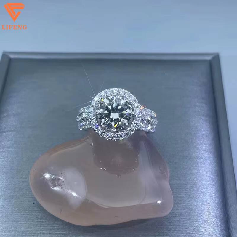 Lifeng Jewelry Wholesale 925 Silver Shining Luxury Iced Out Classic Fashion Vvs Moissanite Stone Hip Hop Ring for Man