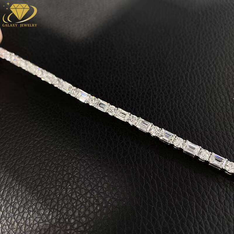 Jewelry Synthetic Chain Lab Grown Tennis Bracelet With IGI Certificate