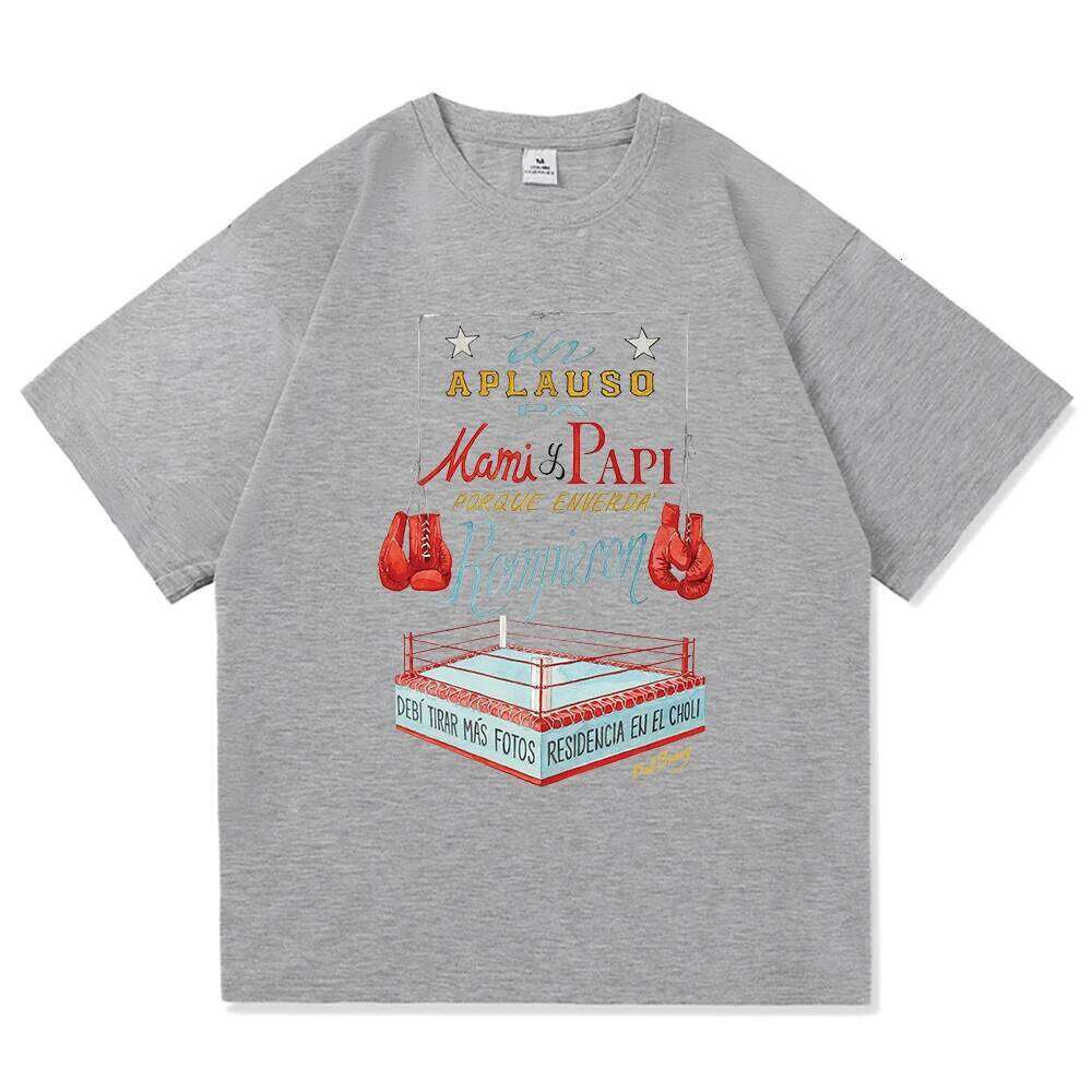 DTMF Residencia Tour Boxing TShirt Bad Bunny 2025 Men/women Clothing Harajuku High Quality Tops for Lover Gifts Cotton TShirts