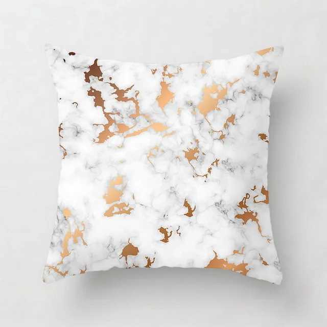 Marble-patterned geometry throw covers with digital printing of short plush fabric Car-shaped sofa cushion Home decorM251119