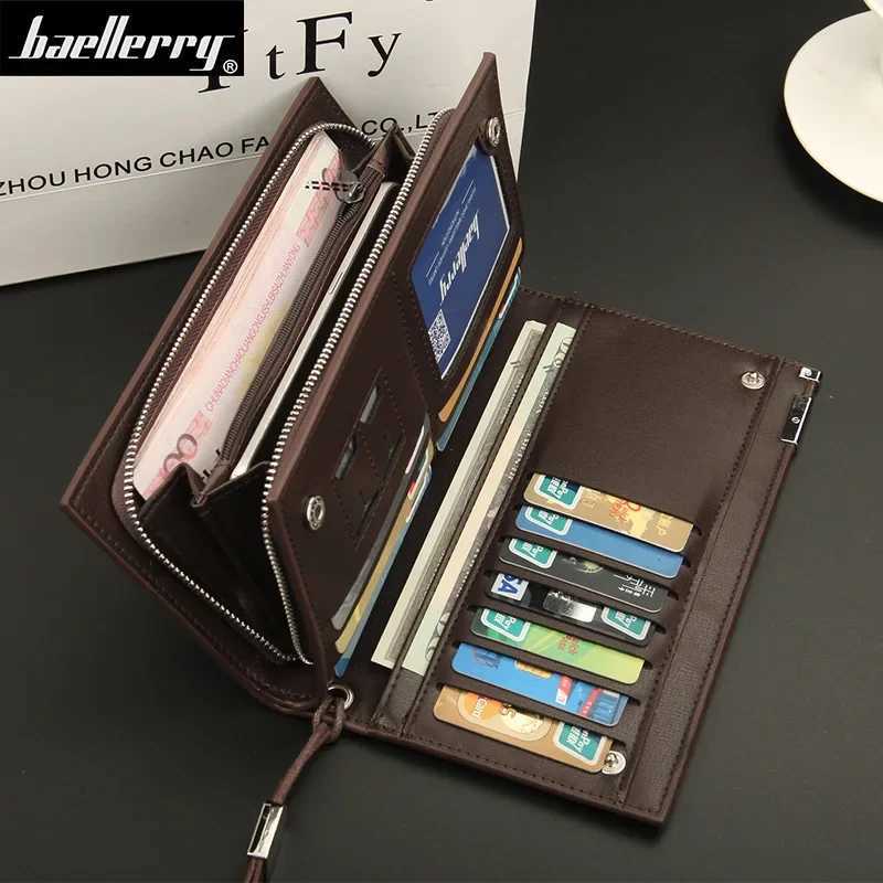 Men Wallets Classic Long Style Card Holder Male Purse Quality Zipper Large Capacity Big Brand Luxury Wallet For MenT251119