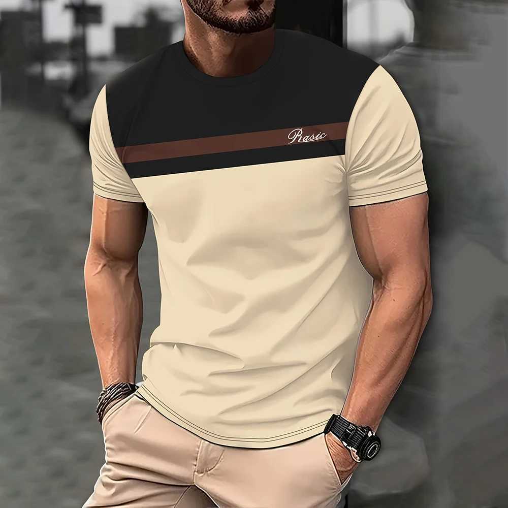 Mens T-shirt Letter Never Give 3D printed casual short sleeved T-shirt oversized mens T-shirt clothing top outdoor street clothing W250425
