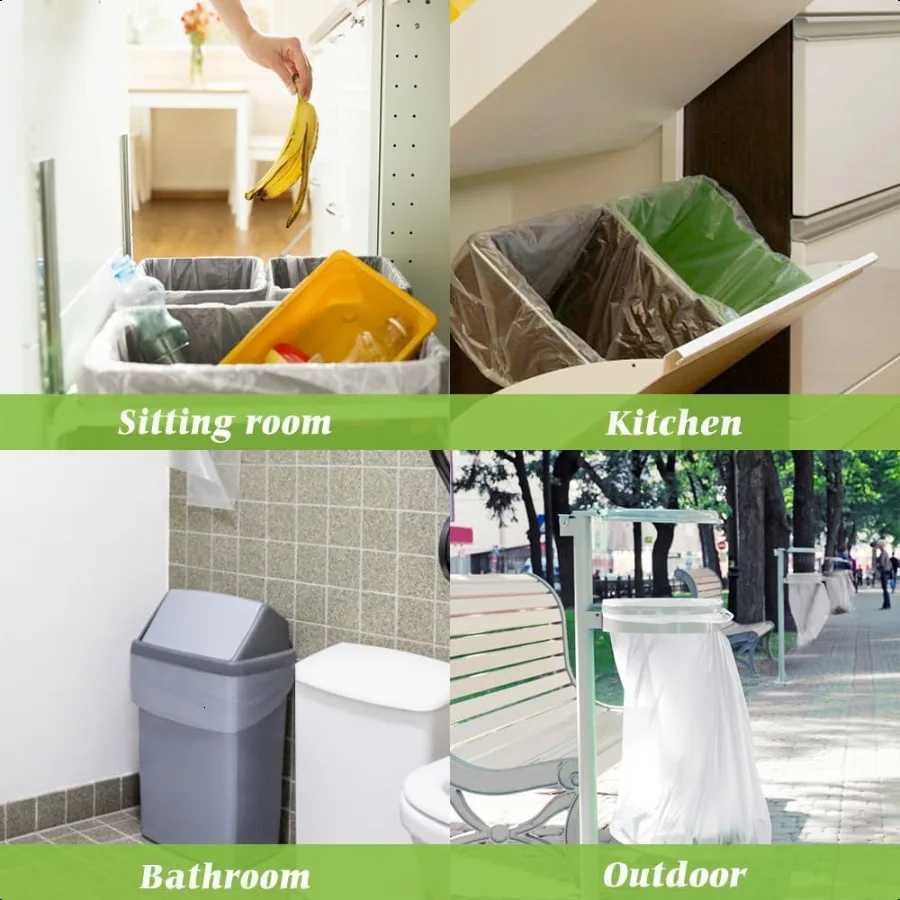 16 Gallon 100 Counts Strong Tall Kitchen Trash BagsFit 13 15 16 18Gal Garbage Bags by Unscented Bin Liners Plastic Bags for hom C251119