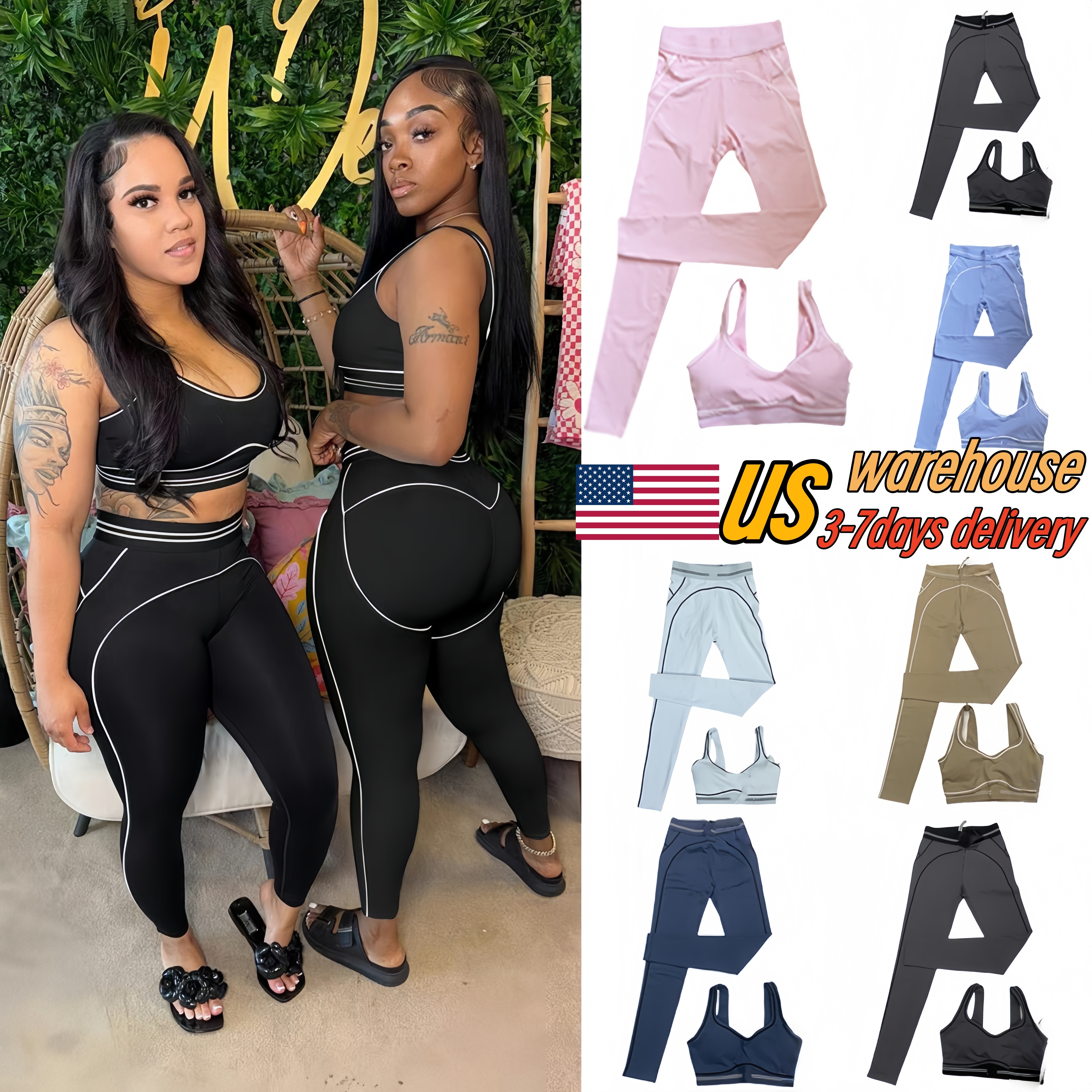 10A Women Yoga Set Heart Throb Bra Leggings Yoga women Sets Gym Short Sports Outfit Pants Shaping Waist Fitness Jogging Sportswear Running Women clothes