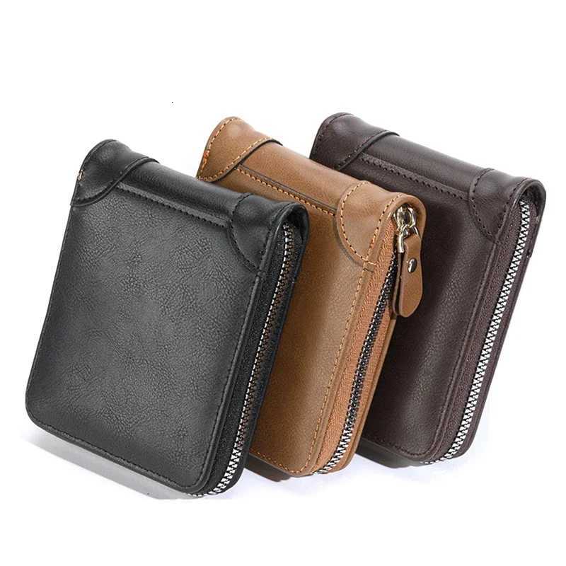 Men Zipper Wallet Money Bag Fashion Multifunctional PU Soft Leather Wallet Card Holder with Hasp Coin Pocket Purse Multi-cardT251119