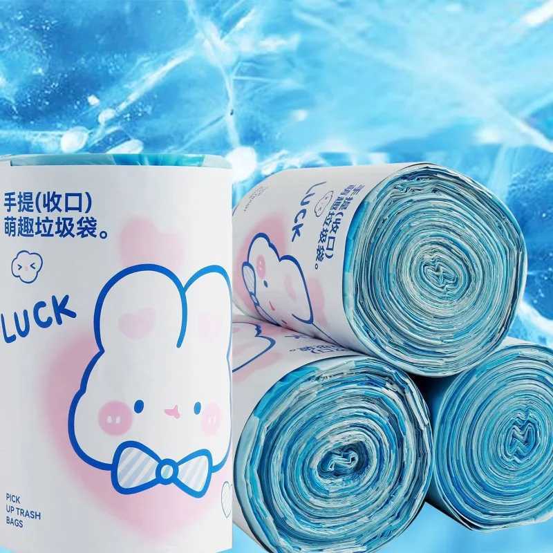 Drawstring Garbage Bag Large Capacity Handheld Trash Bags Disposable Waste Bags for Kitchen Dormitory Thickened Garbage Pouches C251119