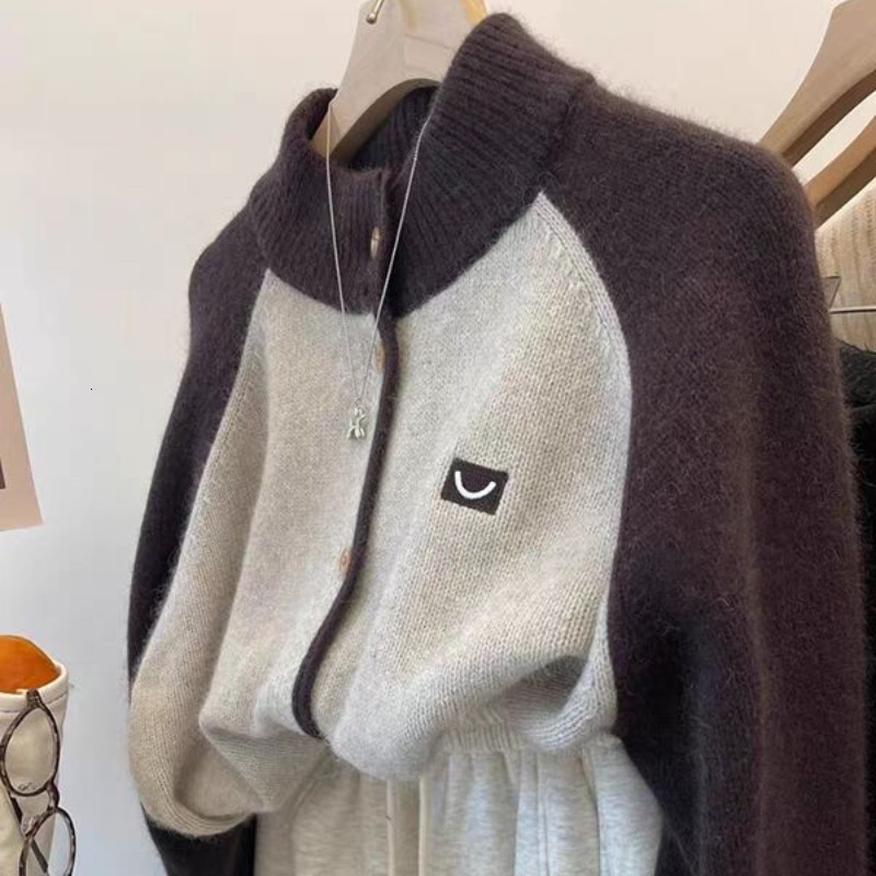 New Fashion Loose Knitted Cardigan for Women Autumn and Winter Stylish Outerwear Sweater Top