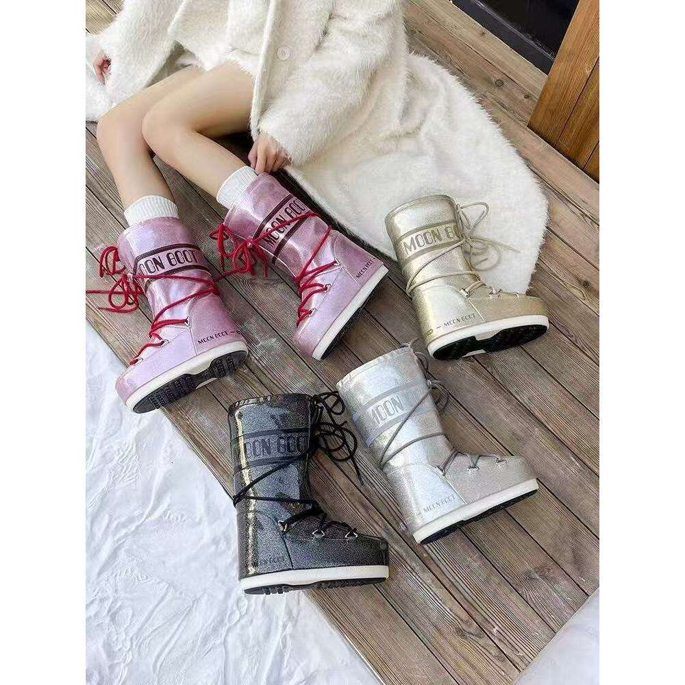 10a Moon Snow Boots Designer Luxury top quality womens white pink winter fur warm snow ski platform short warm fur boot high warm boot fashion shoe shoes
