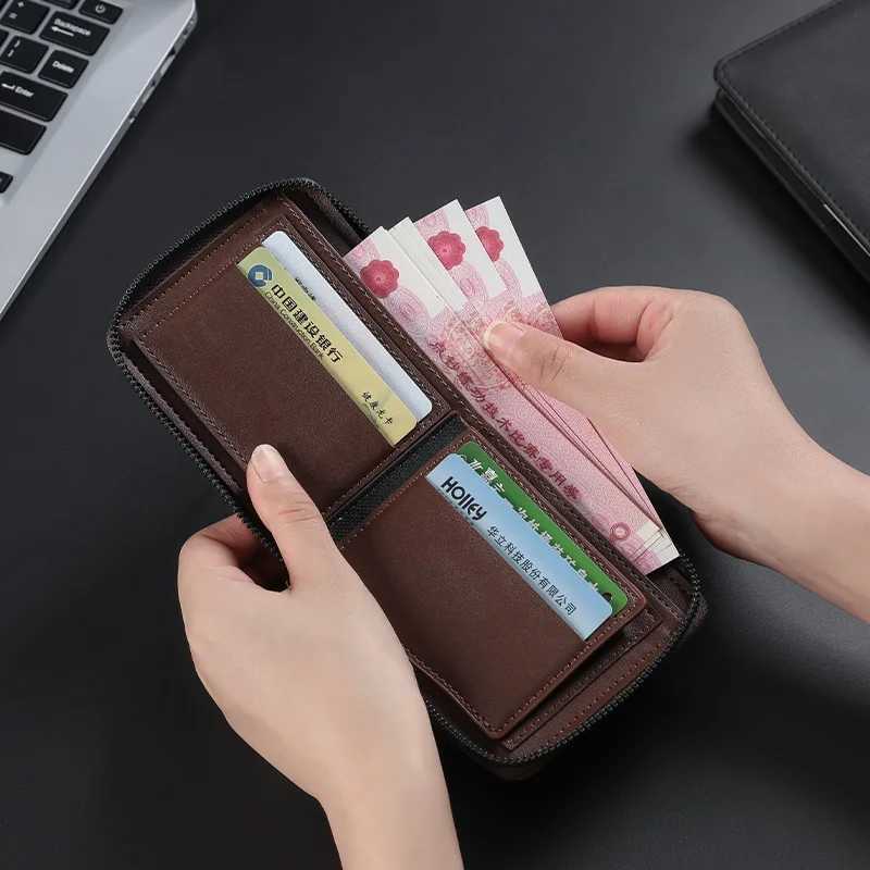 2025 New Mans Short Bifold Wallets Multi Card Fashion PU Leather Wallet High Quality Men Classic Wallet with Coin Bag ZipperT251119