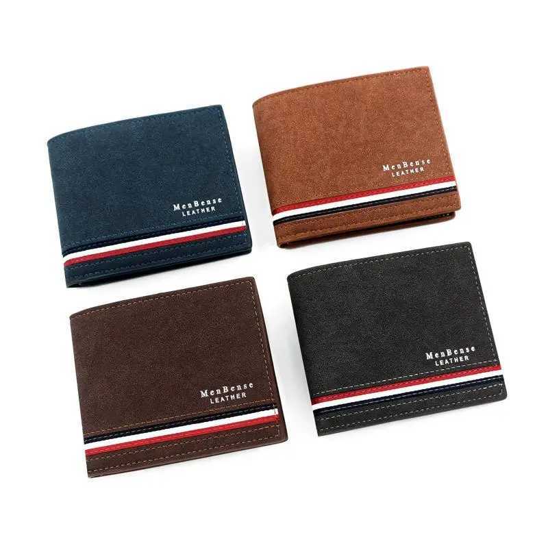 Short Men Wallets Zipper Coin Pocket Slim Card Holders Male Purses High Quality PU Leather Mens Wallet Money ClipsT251119