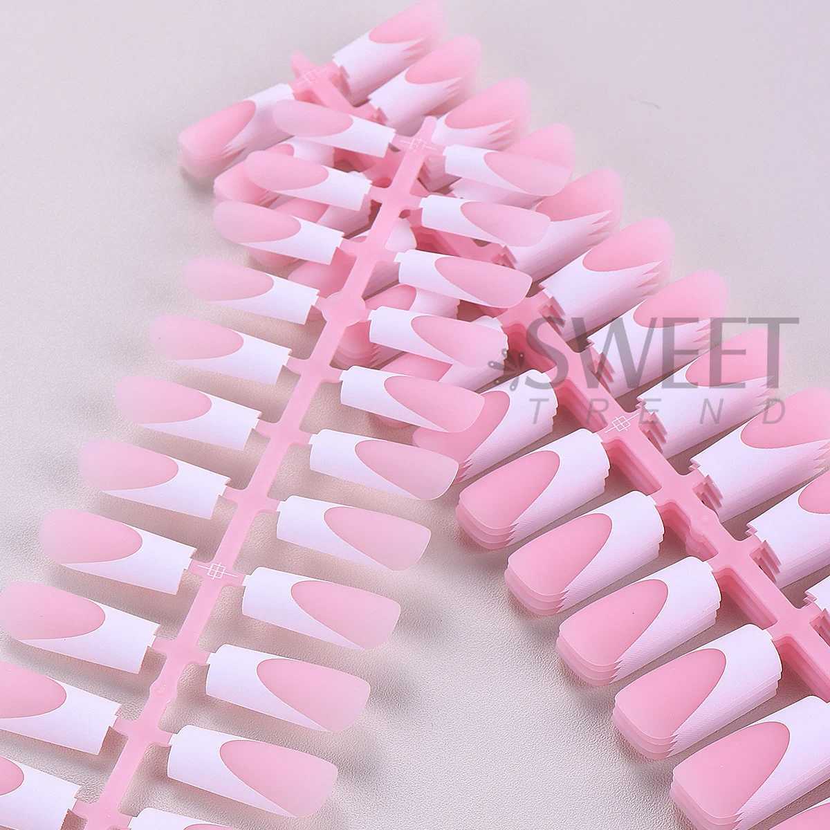 150/160pcs Nude Pinkish Matte Press On Nail Tips Short Square Round Coffin Artificial Fake Nail French Design Frosted Full CoverT251118T251119