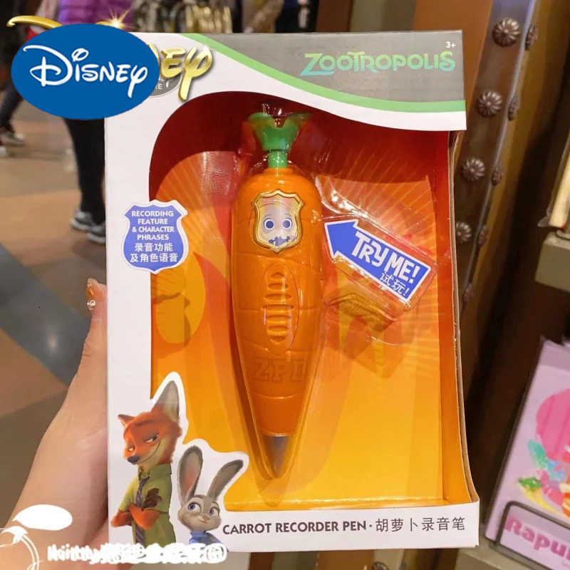 Disney Genuine Zootopia Judy Carrot Pen Kawaii Animal City Judy Rabbit Sound Carrot Pen Toy Christmas Gift For Kid Birthday Gift H251119