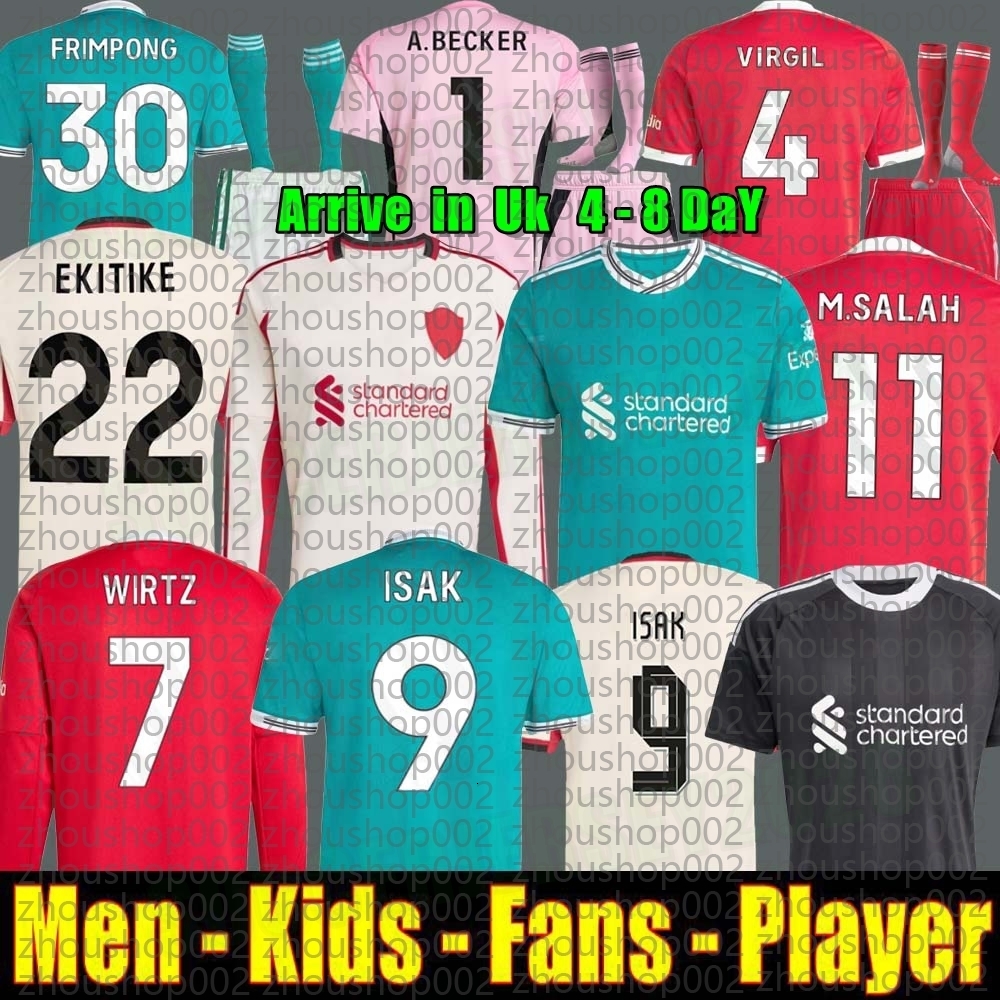 24 25 26 ALLISTER soccer jersey DIOGO JOTA EkitikE 2025 2026 football shirt RIO SZOBOSZLAI ABECKER FRIMPONG Wirtz Kerkez men kids kit uniforms SALAH I