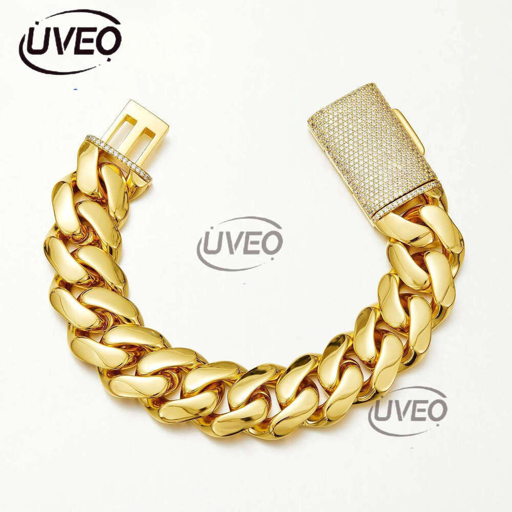 Cuban Chain Necklace for Men Gold Plated Hip Hop Jewelry Multiple Sizes Free Shipping