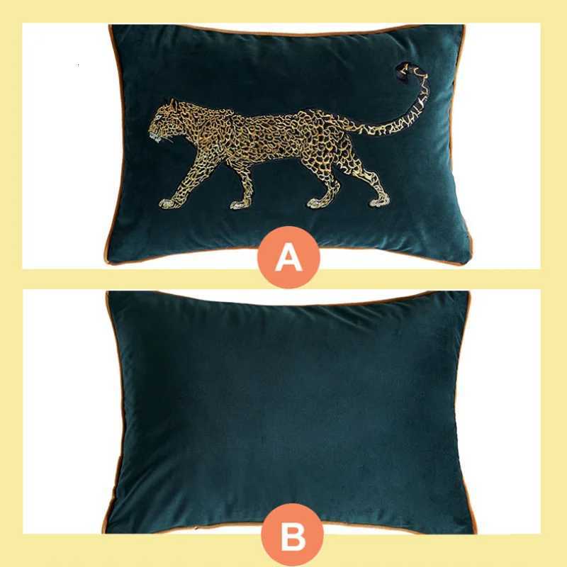 Embroidered Cushion Cover Cotton 45x45cm Animal Style Ornamental Case For Living Room Luxury Home DecorM251119