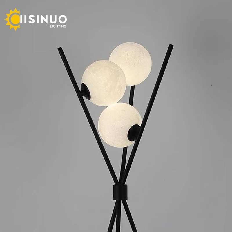 Moon Standing Lamp LED Minimalist Designer Floor Light for Sofa Background Living Room Study Room Art Home Decor Lighting Fixtur M251119