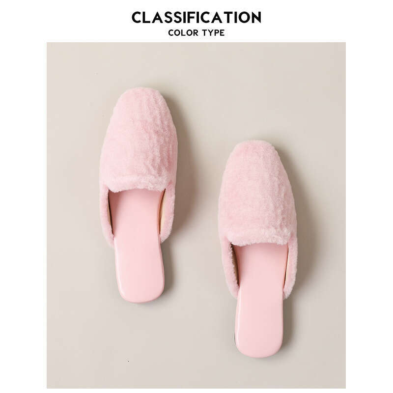 Youxin Silent Genuine Leather Japanese Style Home Use Non-Slip Soft Sole Women's Office Sheepskin Slippers Fashion Light Luxury - view 7