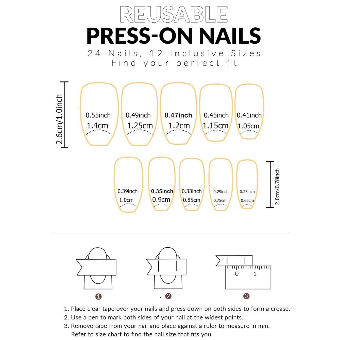 24PCS Shiny Golden Nail Pressed Square Fake Nail White French Pointed Design With Love Winter ValentineS Day GiftT251118T251119