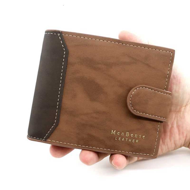 New Short Men Wallets Slim Card Holder Quality PU Leather Brand Male Wallet Small Photo Holder 3-fold Bag Frosted Mens PursesT251119