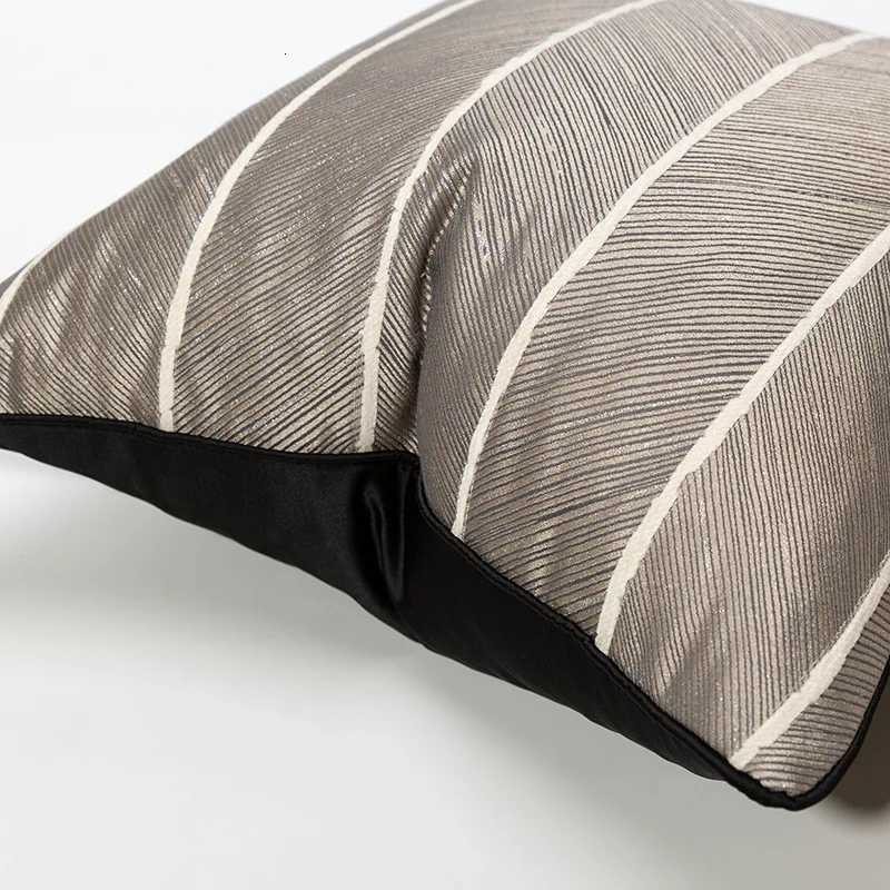 Black White Jacquard Luxury Throw Cushion Cover for Sofa Rectangle Linen Decor Cover for Living Room 18x18 20x20 InchM251119