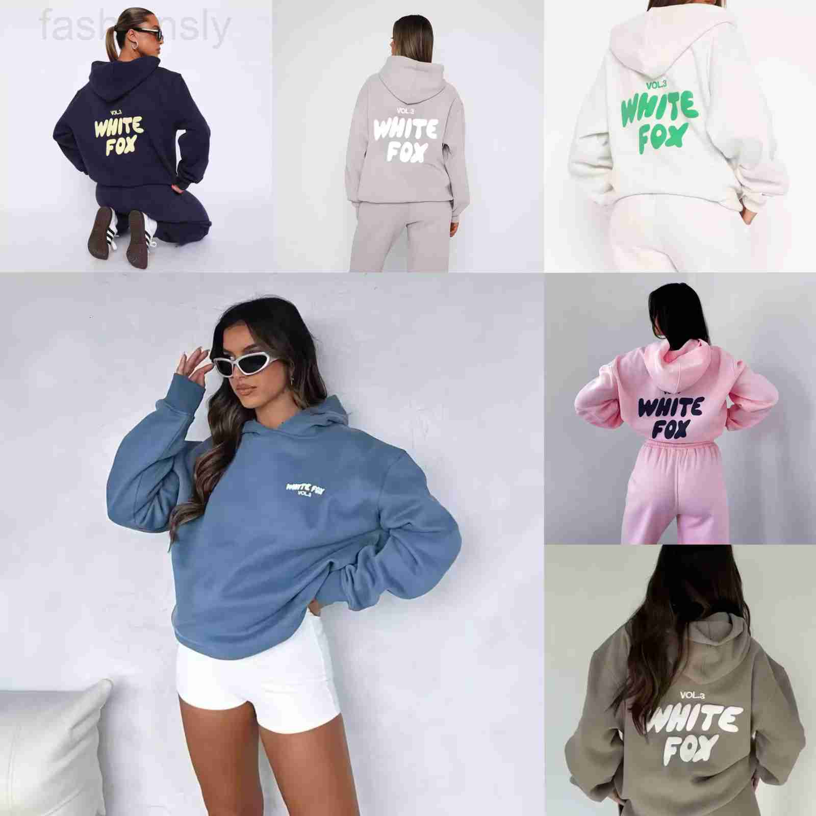 Designer White Foxset Hoodie Ze Foam Printed Hooded Sweatshirt Sweatshirts Top Tracksuit Women 2026 Fashion Black