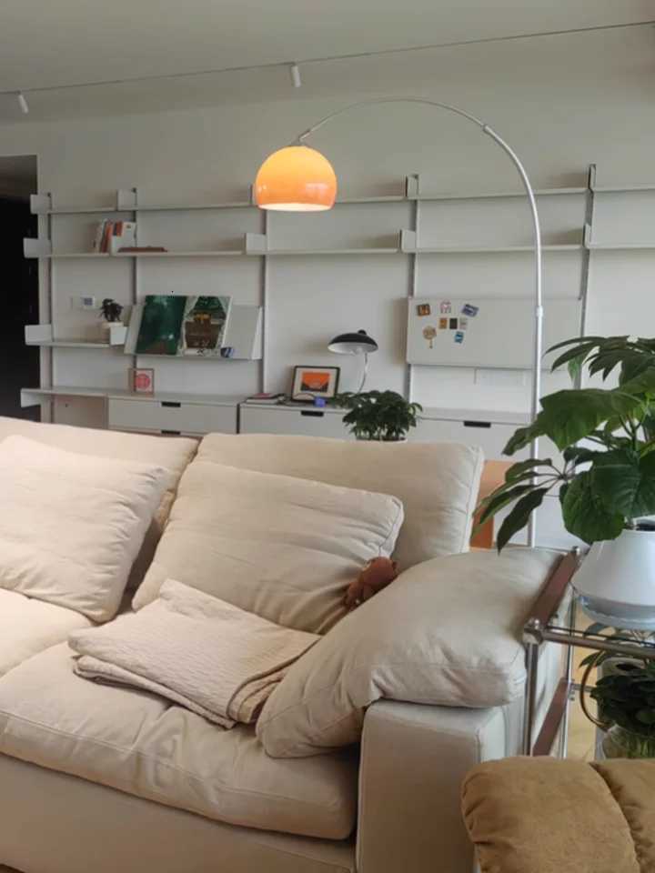 Nordic Living Room Atmosphere Floor Lamp Fishing Lamp Sofa Side Marble Standing Lamp Light Luxury LED Light Bedroom Bedside Lamp M251119