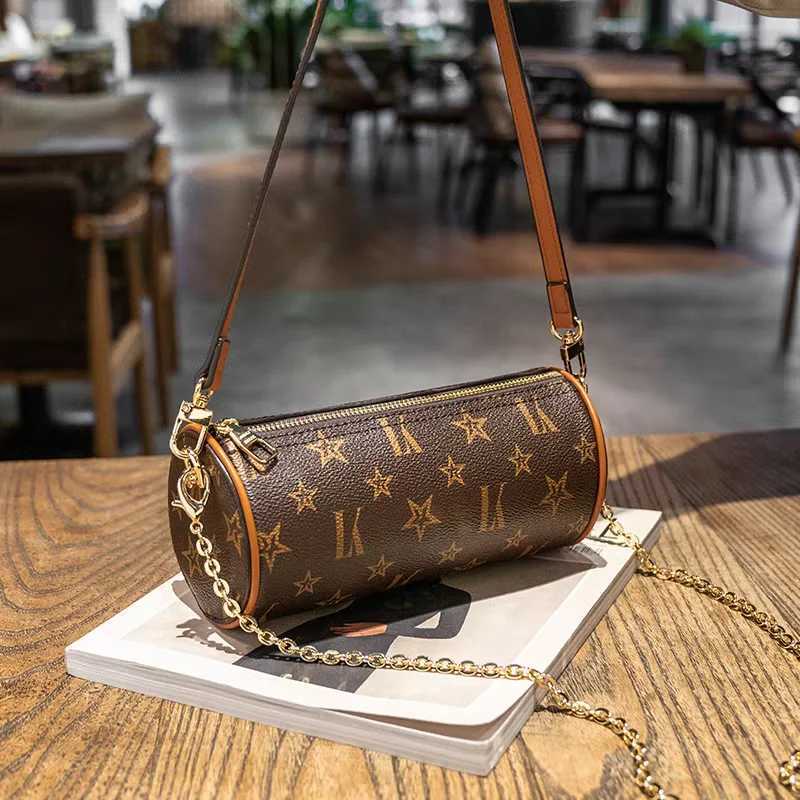 Underarm Bag 2025 New Women Fashion Single Shoulder Cylindrical Bag High Quality Mini Small Crossbody Bag Hand-held Chain BagW251119