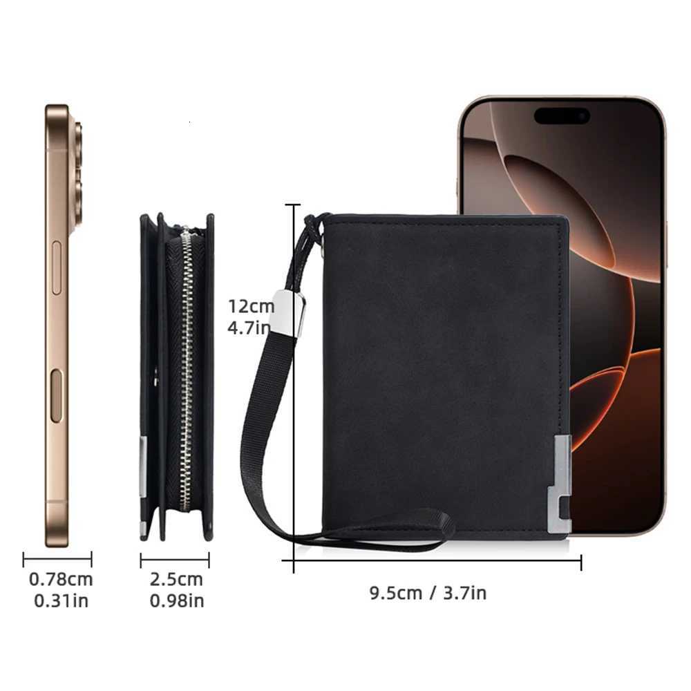 New High Quality Simple Men Wallets Zipper Card Photo Holder Simple Female Coin Purse Large Capacity Card Clips Wallet For MenT251119