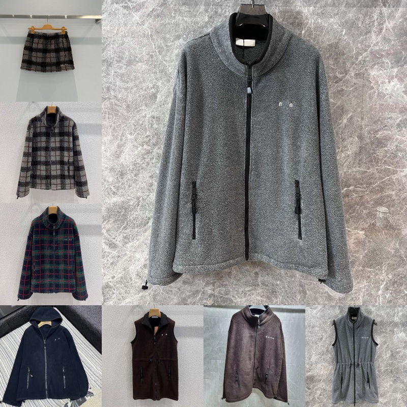 Luxury Women Fleece Sweatshirt Jumper Tops Designer Zipper Stand Collar Jacket Brand Spring Autumn Casual Hoodie Jumpers