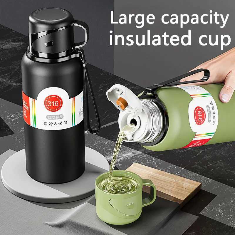 2L Thermal Large Capacity With Straw Stainless Steel Cold and Hot Water Bottle Sport Thermos Cup L251118 W260226