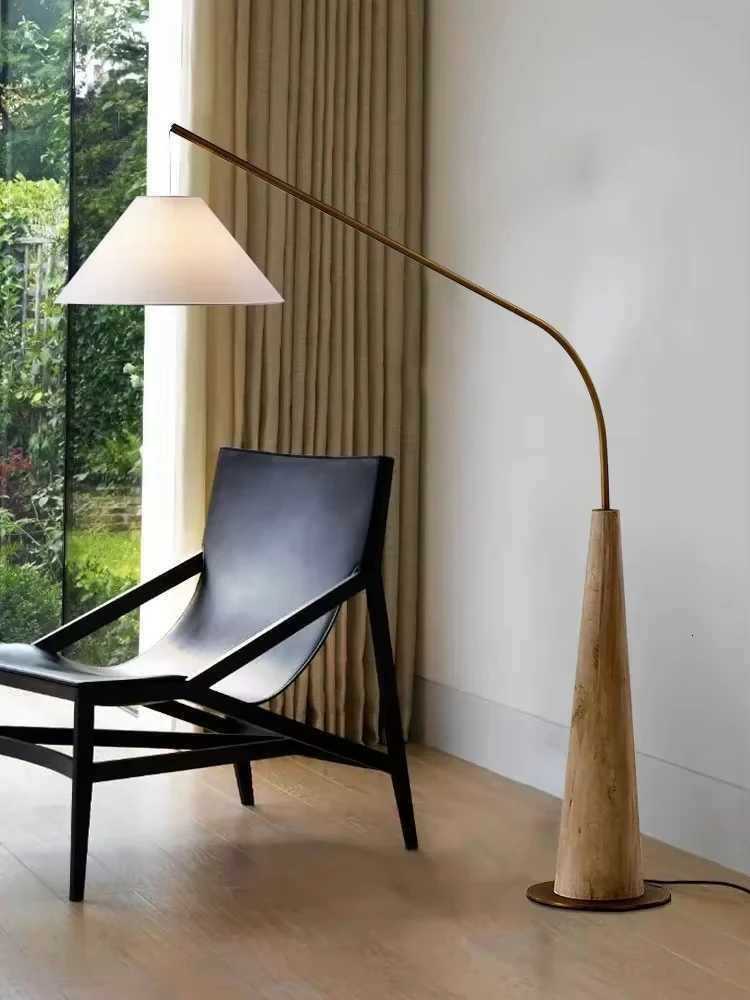 Modern Minimalist Walnut Fishing Floor Lamp Living Room Bedroom Bedside Lamp Study Art Home Decoration Led Floor Lights M251119