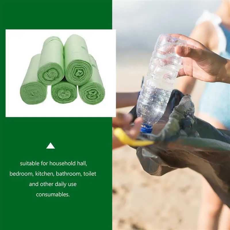 100 Pcs Garbage Bag Biodegradable Garbage Bags Trash Compost Compostable Disposable ified Waste Rubbish Bags Disposable C251119