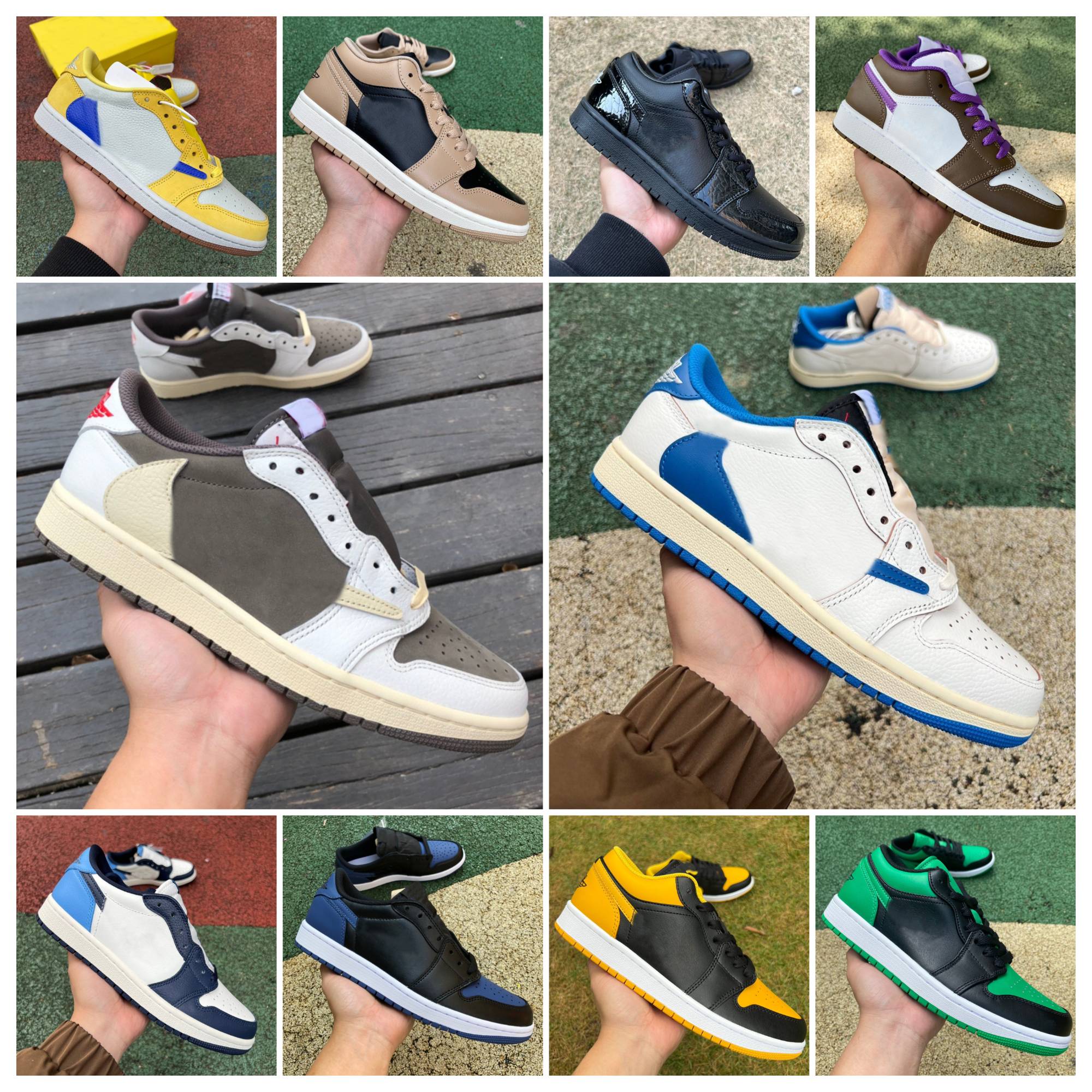 Jump Mans 1 1s Basketball Low Shoes j1 Reverse Mocha Canary Neutral Olive Black Fragment Wolf Grey Green Yellow UNC Triple White Red Fuchsia Brown Women Men Sneakers