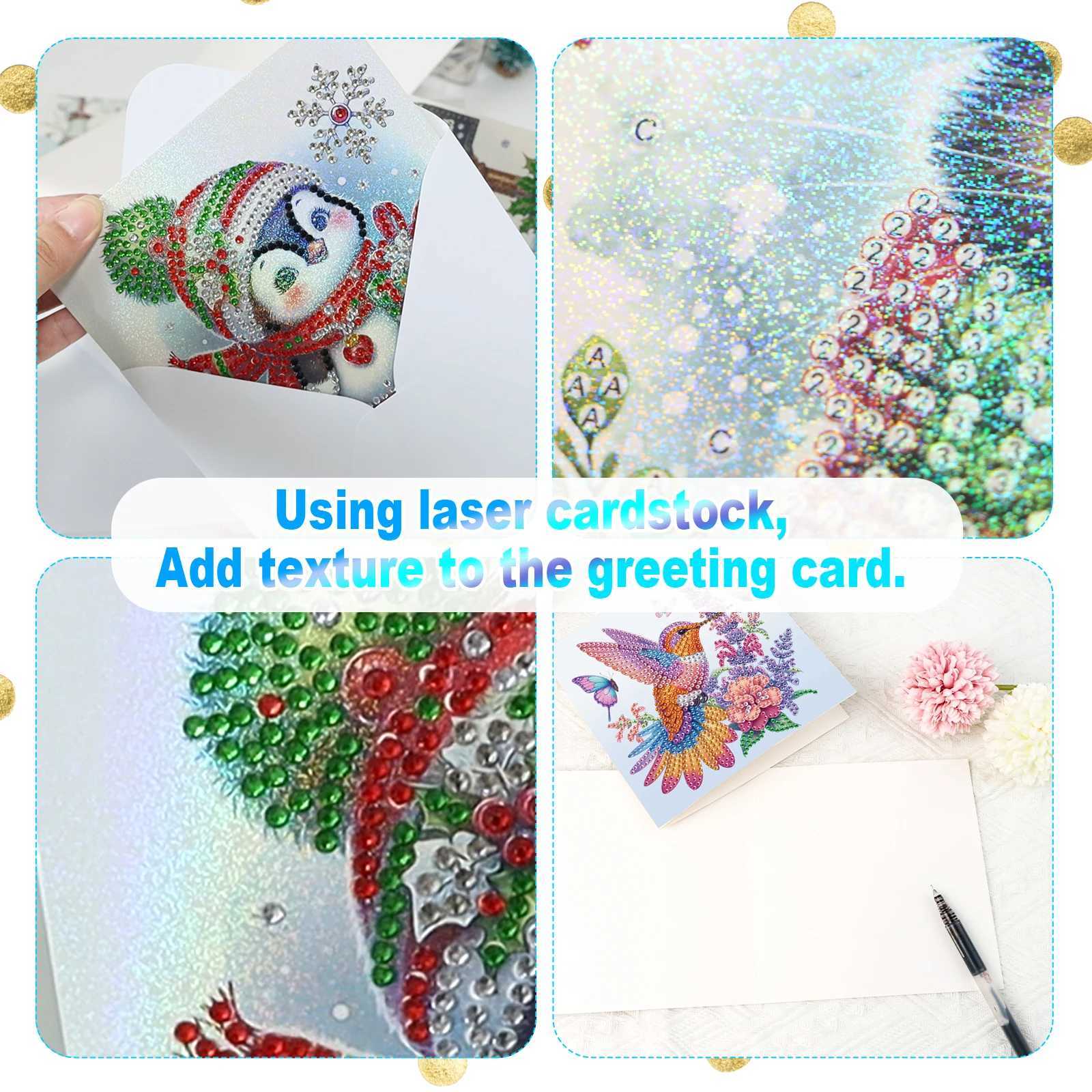 6Pcs Diamond Art Painting Greeting Cards KitsDIY Animals Handmade Festival Greeting Diamond Art Birthday Creative Cards Gifts G251119