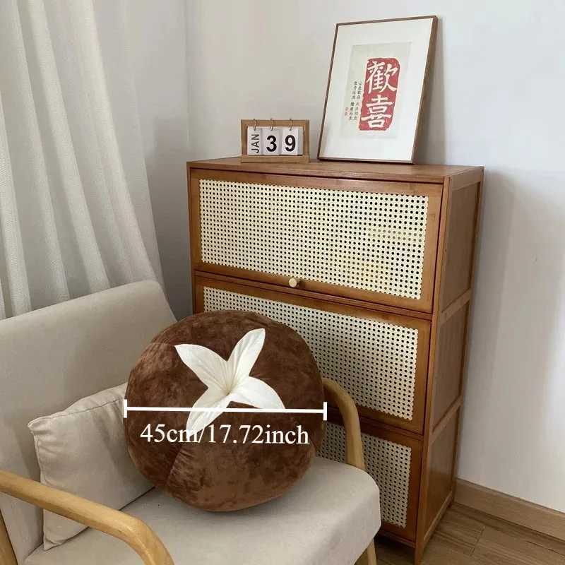 Thick Cushion with Tomato-Shaped Round Khaki Cushion Mushroom and Vegetable Cushion for Window Seat s for BedrooM251119