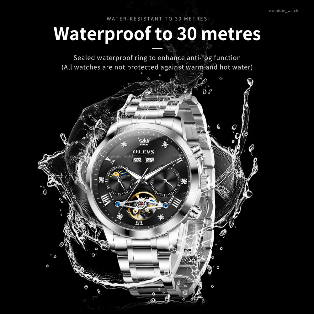 OLEVS Brand Designer Men's Watch New Multi-functional Fashionable Mechanical Watch Luxury Business Classic Luminous Waterproof Men's Wristwa