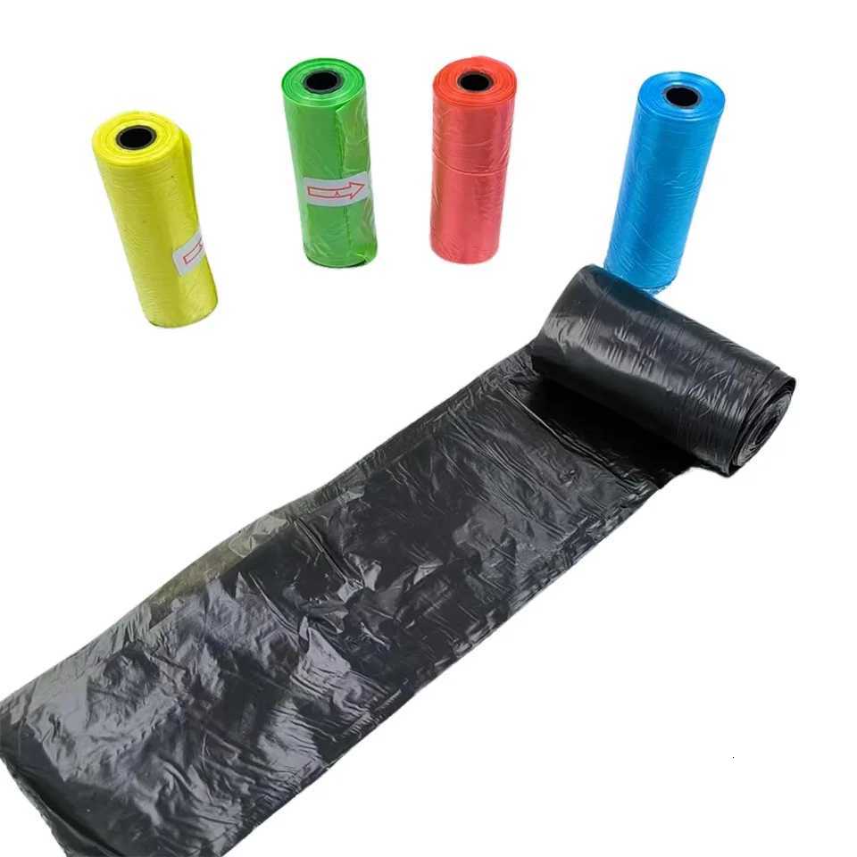 5/10 Rolls Dog Poop Bag Disposable Portable Pet Pick Up Tools solid color Garbage Waste Bags Outdoor Cleaning Bag Pet Supplies C251119