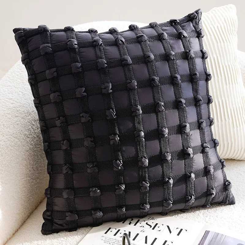 30x50/45x45CM Black White Throw Cover Luxury Embroidered Stamping Waist Cushion Cover Decor Home Decorative caseM251119