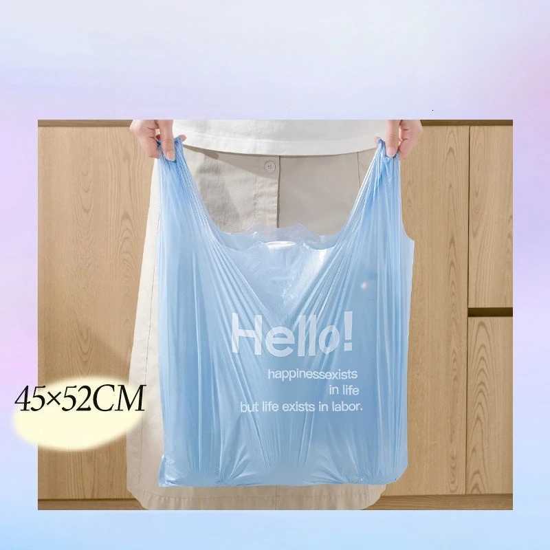 50pcs Disposable Trash Bags with Handles - for Hoom Outdoor Car - Multi-Purpose Home Cleaning Essentials Easy Carry Bag C251119