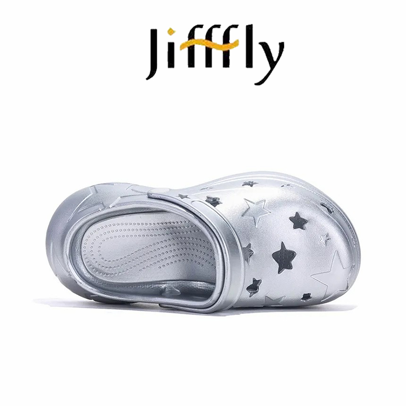 Jifffly Designer Fashion Sandals Star Shoes Men's and Women's Height Boosting Thick Bottom Soft Elastic Pool Beach Slippers Free Shipping