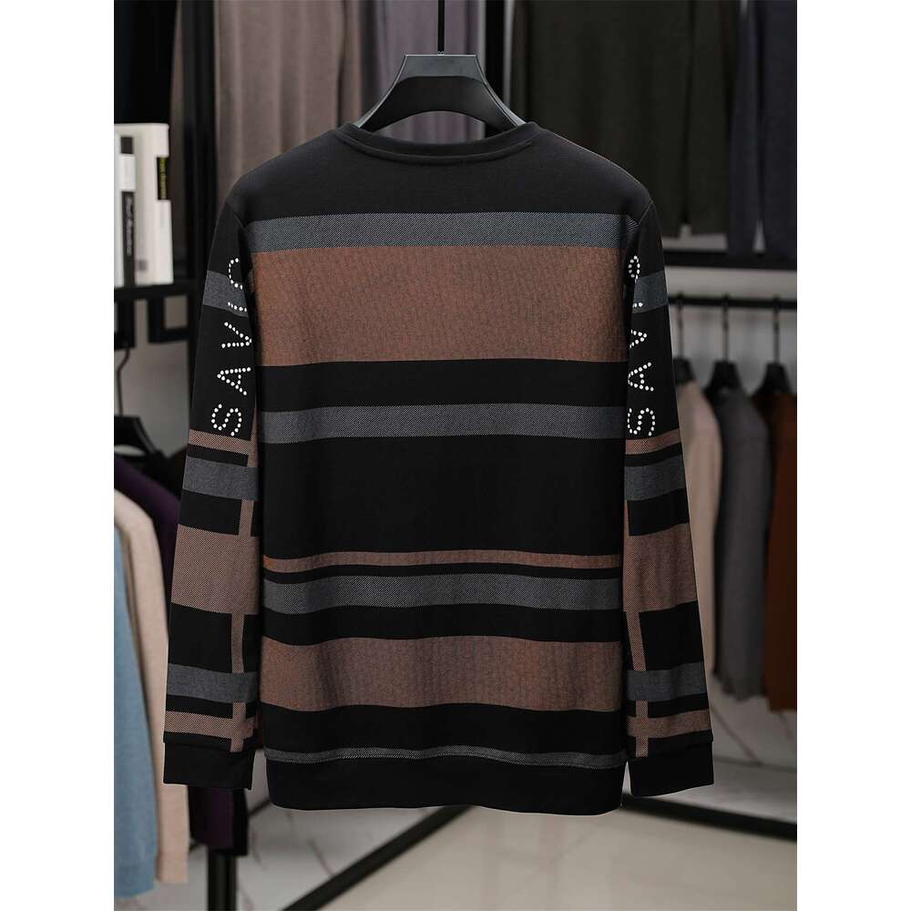 Original Quality Men's O-Neck T-Shirt Exquisite Letter Jacquard Long Sleeve Autumn Versatile Commuting Sports Casual Menswear - view 6