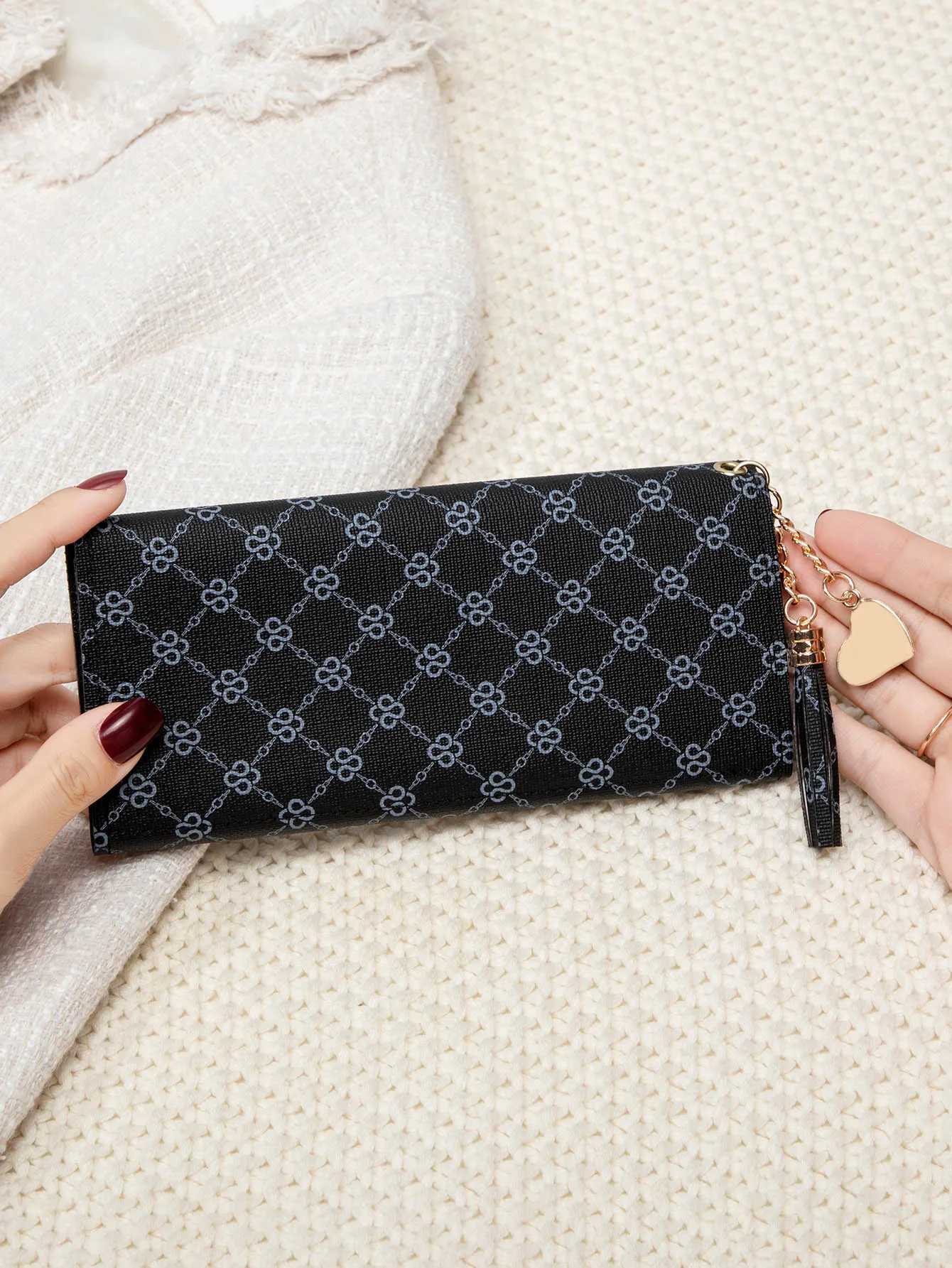 Ladies retro card holder wallet new print pu leather long wallet fashionable portable ultra-thin ladies clutch coin purseW251119