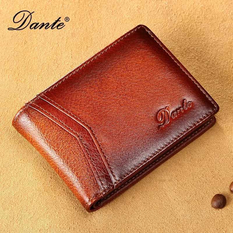 Top Layer Cowhide Wallet Thin Design Color Wiped RFID Anti-theft Card Swiping Drivers License Zero Wallet Horizontal DesignT251119